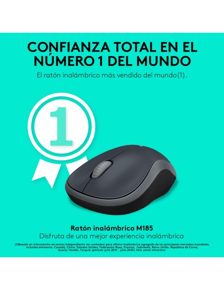 RATON LOGITECH M185 INALAMBRICO GRIS