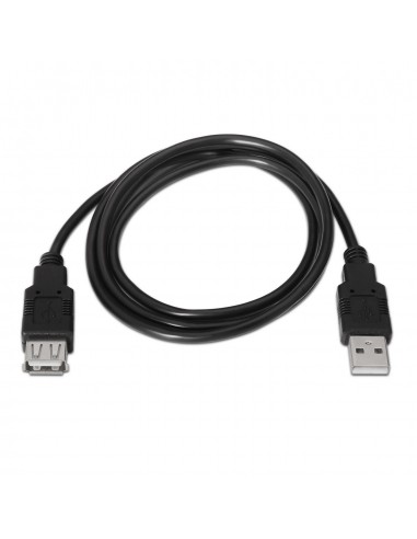 CABLE AISENS USB 2.0 TIPO A M-A H NEGRO 1.8M