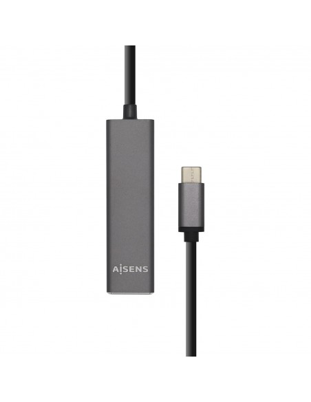 HUB AISENS USB 3.1 USB-C USB-C M-4xTIPO A H GRIS 15CM