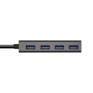 HUB AISENS USB 3.1 USB-C USB-C M-4xTIPO A H GRIS 15CM 2