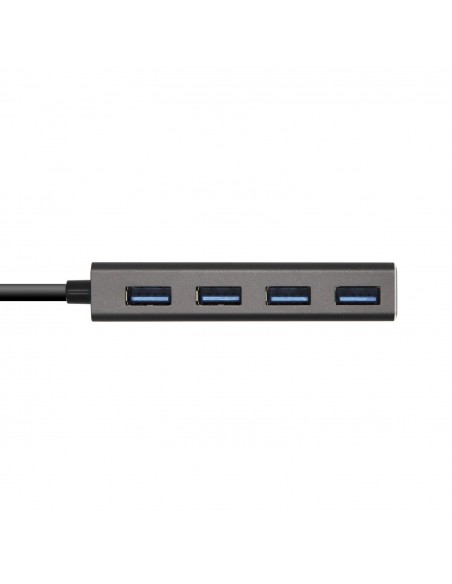 HUB AISENS USB 3.1 USB-C USB-C M-4xTIPO A H GRIS 15CM