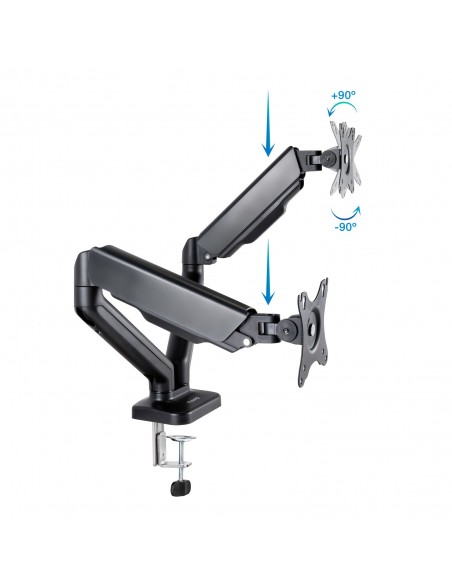 SOPORTE MESA TOOQ PANT. GIRA INCLI 2 BRAZOS 17-32 NEGRO