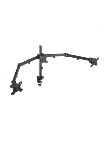 SOPORTE MESA AISENS 3 MONITORES 7KG 13"-27" GIRATORIO INCLINABLE NEGRO