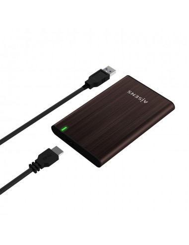 CAJA EXTERNA DISCO 2.5" AISENS 9.5MM SATA A USB 3.0 USB3.1 GEN1 MARRON