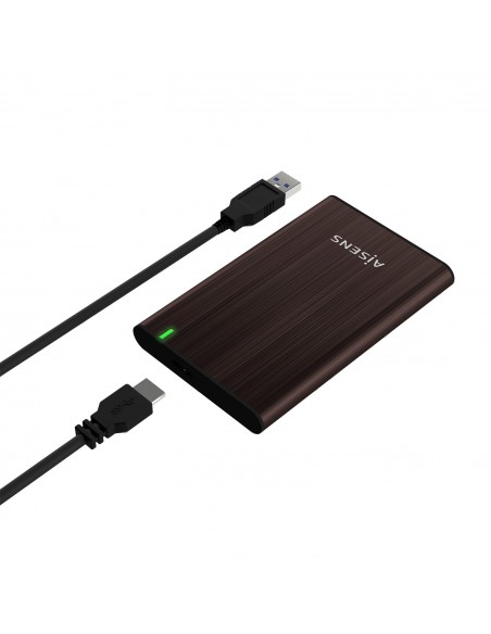 CAJA EXTERNA DISCO 2.5" AISENS 9.5MM SATA A USB 3.0 USB3.1 GEN1 MARRON
