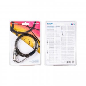 CABLE SEGURIDAD TOOQ NANO 2.5X6MM COMBINACION PORTATIL 2