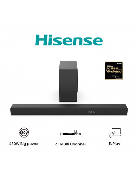 BARRA DE SONIDO HISENSE HS3100 180W 50 60HZ