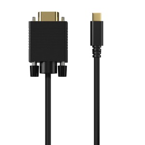 CABLE CONVERSOR AISENS USB-C A VGA USB-C M-HDB15 M NEGRO 0.8M