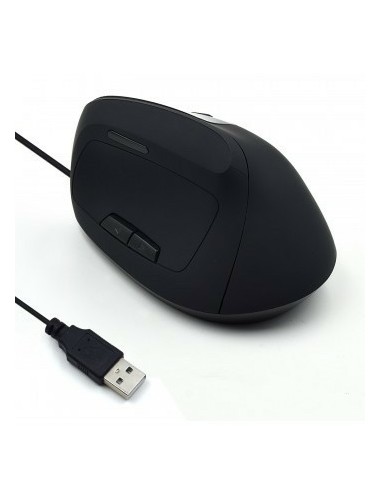 RATON USB EWENT ERGONOMICO OPTICO HASTA 1800 DPI 5 BOTONES NEGRO
