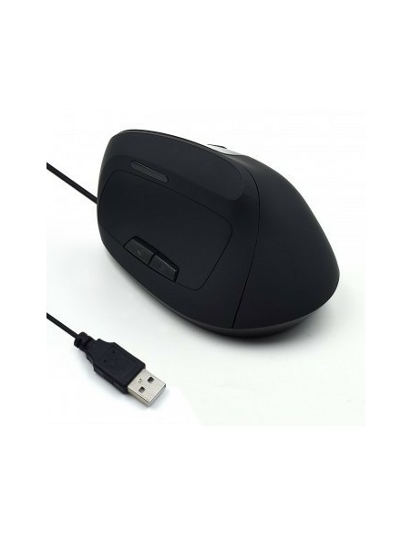 RATON USB EWENT ERGONOMICO OPTICO HASTA 1800 DPI 5 BOTONES NEGRO