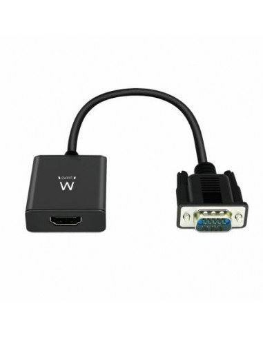 CABLE CONVERTIDOR EWENT VGA MACHO - HDMI HEMBRA CON AUDIO 0,20 METROS