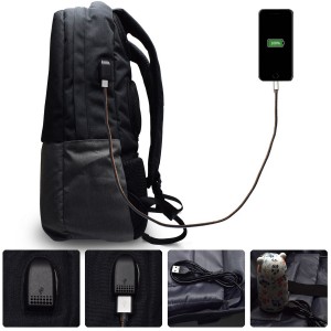 MOCHILA EWENT PARA PORTATIL- 17.3'' NEGRA CON PUERTO DE CARGA USB 2