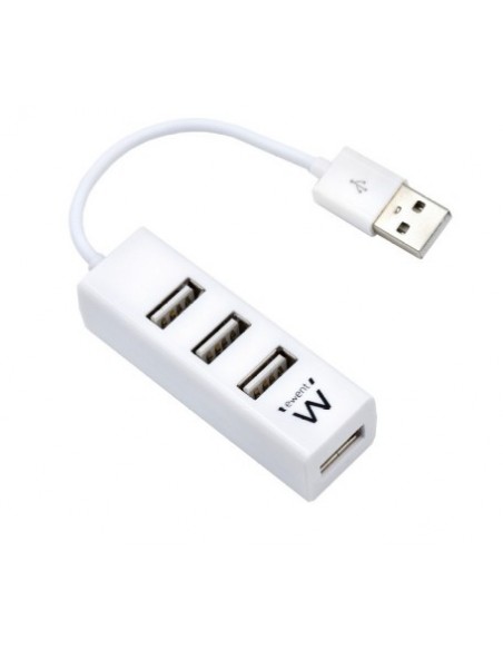 HUB EWENT USB 2.0 HIGH SPEED USB-A 4 PUERTOS BLANCO