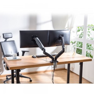 SOPORTE MONITOR EWENT FLEXIBLE 2 MONITOR PLANO 9KG 17"-34" VESA 75x75 o 100x100 2