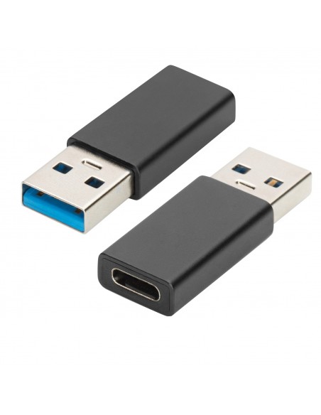 ADAPTADOR EWENT USB 3.2 GEN 1 TIPO A M   USB-C F CUERPO DE ALUMINIO
