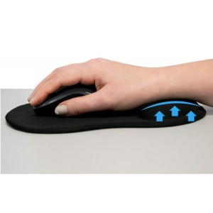 ALFOMBRILLA EWENT ERGONOMICA REPOSAMUÑECAS GEL 240X21X212MM NEGRA 2
