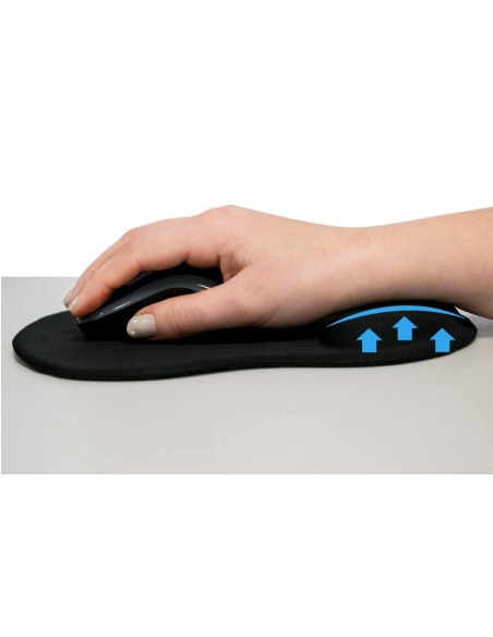 ALFOMBRILLA EWENT ERGONOMICA REPOSAMUÑECAS GEL 240X21X212MM NEGRA
