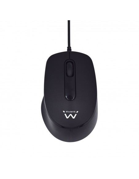 RATON USB EWENT OPTICO 1000 DPI CLIC SILENCIOSO NEGRO