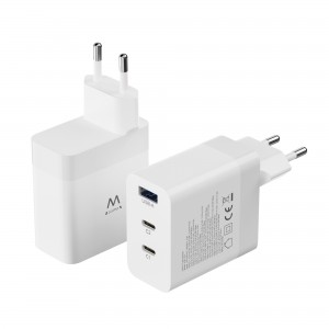 CARGADOR MOVIL EWENT CARGA RAPIDA PUERTOS 2 USB-C Y 1 USB-A 65W BLANCO 2