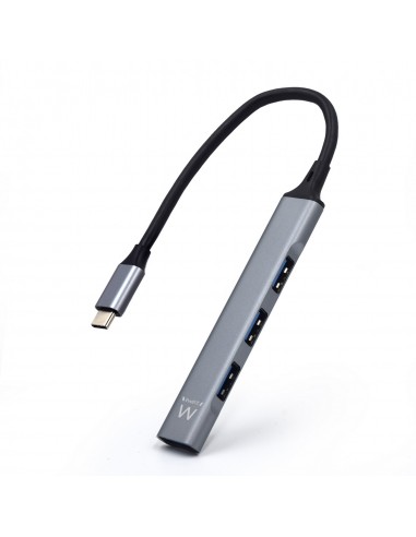 HUB EWENT USB 3.2 GEN 1 USB-C 1 PUERTO USB 3.2 GEN1 + 3 PUERTOS USB 2.0