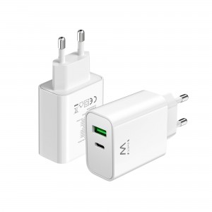 CARGADOR MOVIL EWENT CARGA RAPIDA PUERTOS USB-C Y USB-A 30W BLANCO 2