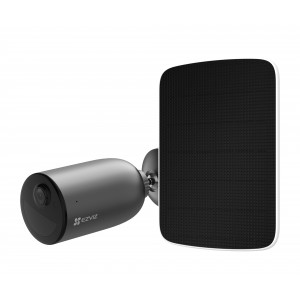 EZVIZ KIT CAMARA IP EB3 EXT 2K VIS.NOCT WI DETEC COCHES-HUMAN+PANEL SOLAR F BK