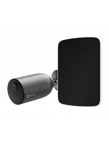 EZVIZ KIT CAMARA IP EB3 EXT 2K VIS.NOCT WI DETEC COCHES-HUMAN+PANEL SOLAR F BK