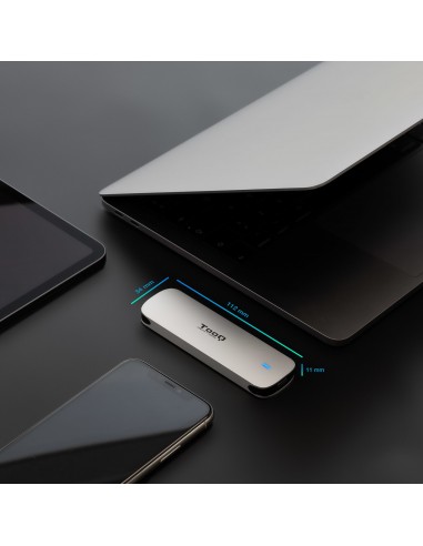 CAJA EXTERNA TOOQ M.2 NGFF USB3.1 GEN1 ALUMINIO PLATA