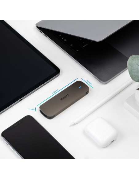 CAJA EXTERNA TOOQ M.2 NGFF USB3.1 GEN1 ALUMINIO MARRON