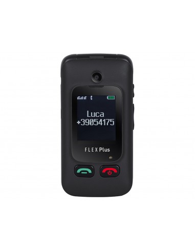 TELEFONO TREVI FLEX PLUS 55 FLIP SENIOR PHONE DUAL SCREEN BLACK