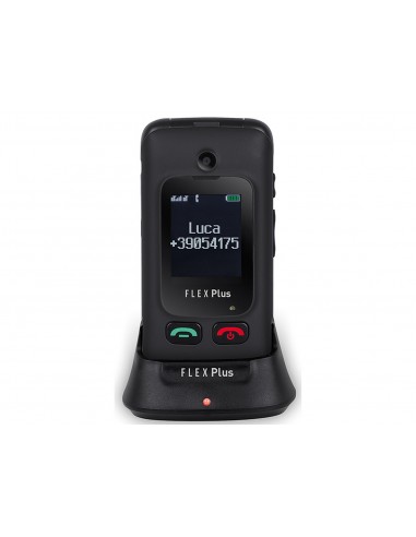 TELEFONO TREVI FLEX PLUS 55 FLIP SENIOR PHONE DUAL SCREEN BLACK