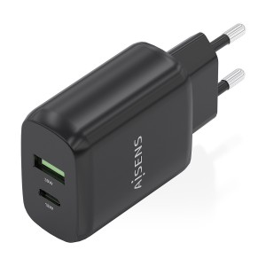 CARGADOR AISENS GAN 30W, 1XUSB-C PD3.0 QC4.0, 1XUSB-A QC3.0, NEGRO 2