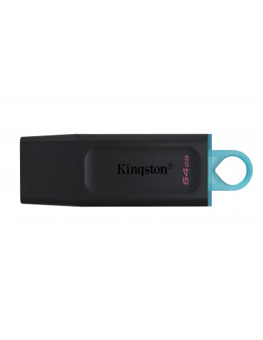 USB 3.2 KINGSTON 64 GB DATATRAVELER EXODIA NEGRO   TURQUESA