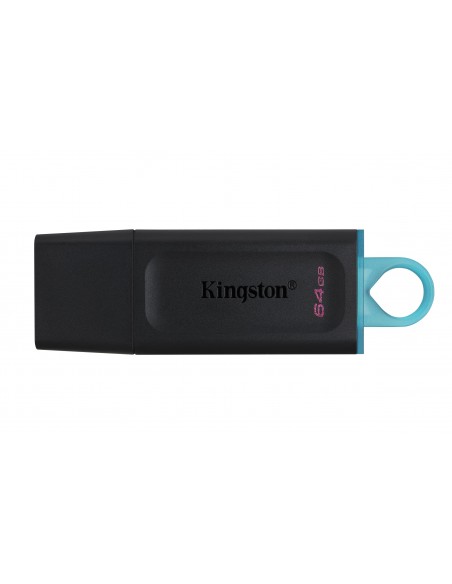 USB 3.2 KINGSTON 64 GB DATATRAVELER EXODIA NEGRO   TURQUESA