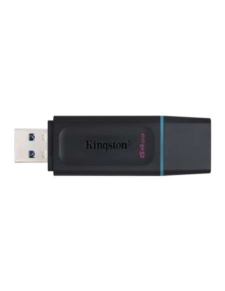 USB 3.2 KINGSTON 64 GB DATATRAVELER EXODIA NEGRO   TURQUESA