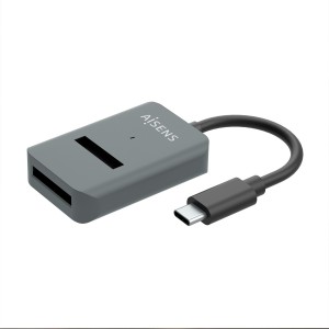USB-C DOCK AISENS M.2 NGFF ASUC-M2D012-GR SATA NVME A USB3.1 GEN2 GRIS
