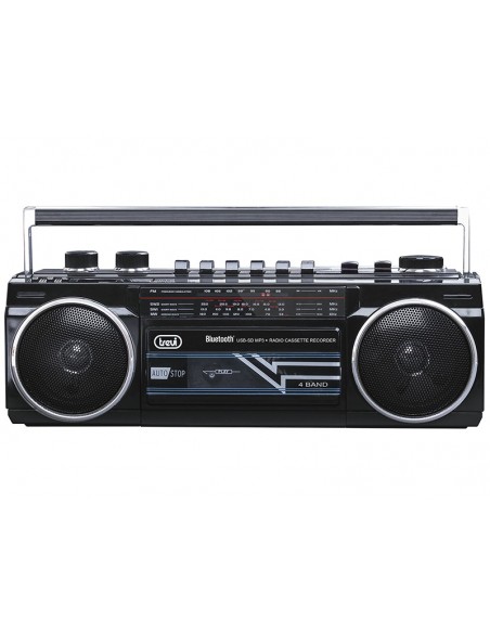 RADIO GRABADORA TREVI USB SD BLUETOOTH CASSETTE RR 501 BT NEGRO