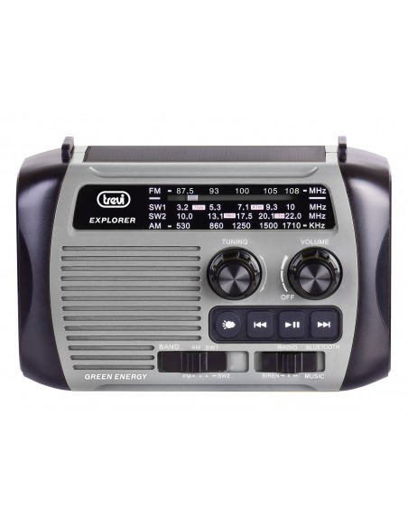 RADIO TREVI RA 7F30 BT EXPLORER RADIO CARGA SOLAR & DINAMO GRAY