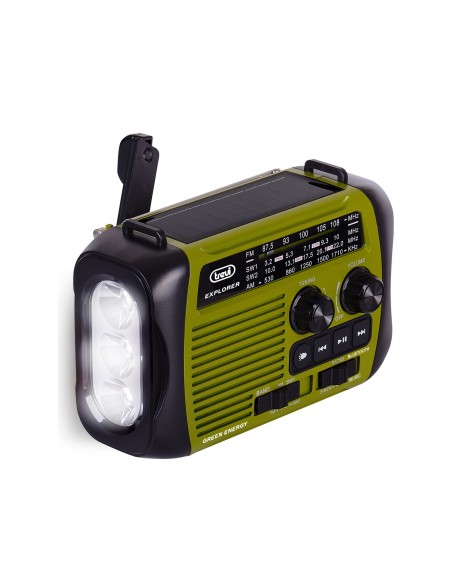 RADIO TREVI RA 7F30 BT EXPLORER RADIO CARGA SOLAR & DINAMO GREEN
