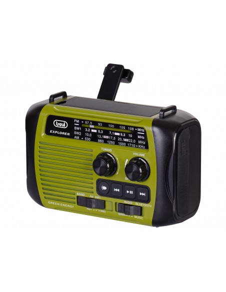 RADIO TREVI RA 7F30 BT EXPLORER RADIO CARGA SOLAR & DINAMO GREEN