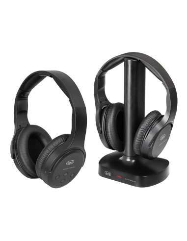 AURICULARES DIADEMA TREVI FRS 1580 TW SET 2 UD RECHARG. WLESS TV HEADPHONES BLK