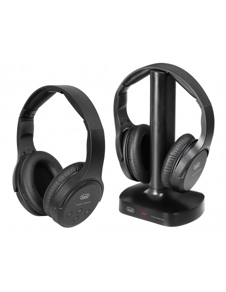 AURICULARES DIADEMA TREVI FRS 1580 TW SET 2 UD RECHARG. WLESS TV HEADPHONES BLK