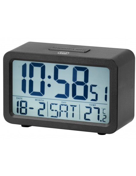 RELOJ DESPERTADOR TREVI SLD 3P60 DIGITAL ALARM CLOCK BLACK