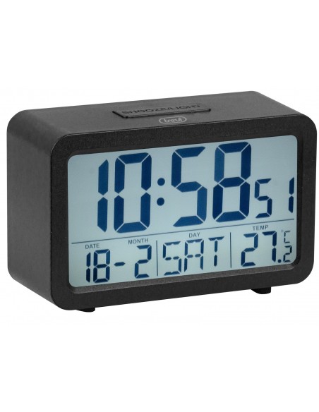 RELOJ DESPERTADOR TREVI SLD 3P60 DIGITAL ALARM CLOCK BLACK