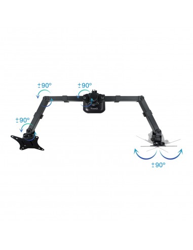 SOPORTE TOOQ MESA GIRA INCLI 2 BRAZOS 17-27" NEGRO
