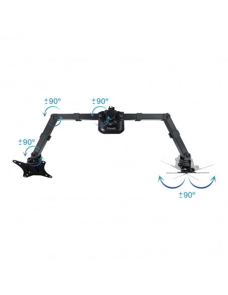 SOPORTE TOOQ MESA GIRA INCLI 2 BRAZOS 17-27" NEGRO