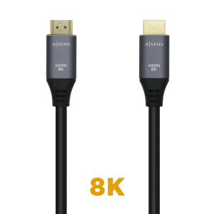 CABLE HDMI AISENS V2.1 ULTRA ALTA VELOCIDAD 8K60HZ M M 1.5M GRIS NEGRO 2