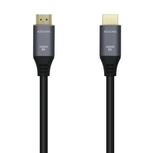 CABLE HDMI AISENS V2.1 ULTRA ALTA VELOCIDAD 8K60HZ M M 2.0M GRIS NEGRO