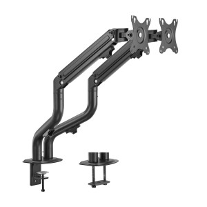 SOPORTE MONITOR AISENS CONTRAPESO GIRATORIO INCLINABLE 2 MONITOR TV 8KG 17”-32” 2