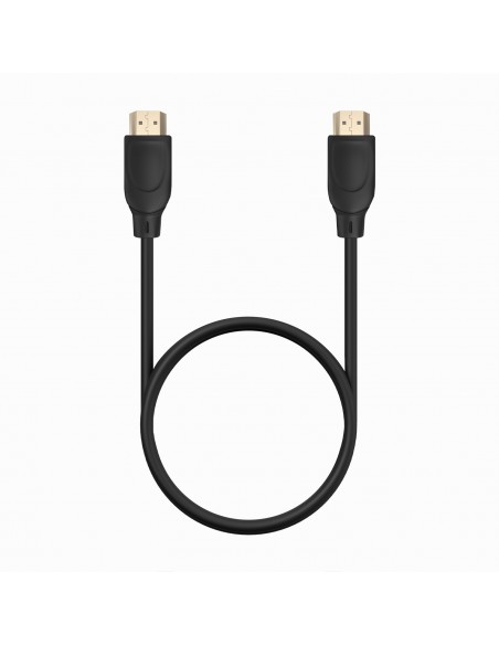 CABLE HDMI AISENS V2.0 PREMIUM 4K60HZ 18GBPS A M-A M 0.5M NEGRO